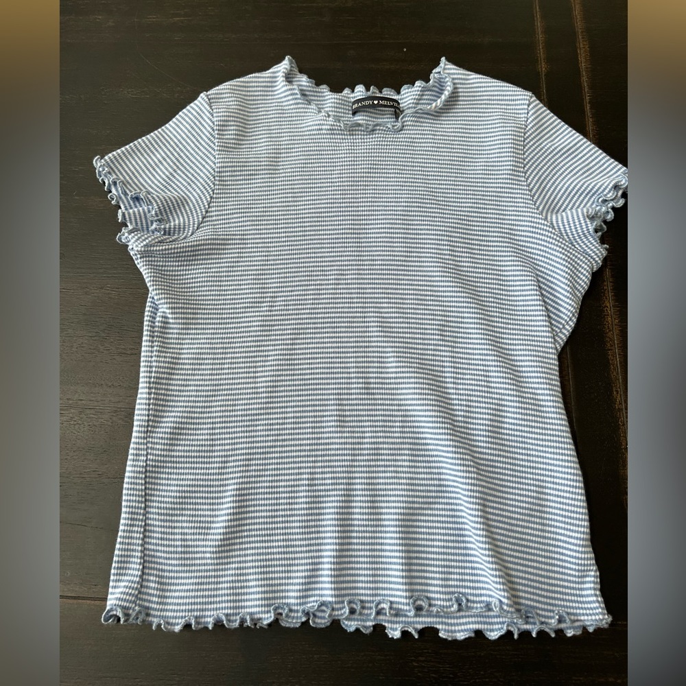 Brandy Melville Lettuce Edge Crop Top